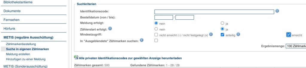 Mindestzugriffe bei der VG Wort im T.O.M. erreicht