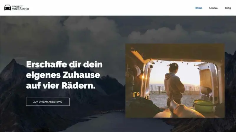 Website für Project Mini Camper