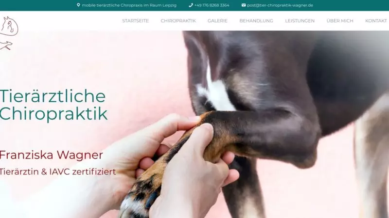 Website Umsetzung: Tierärztliche Chiropraktik Wagner